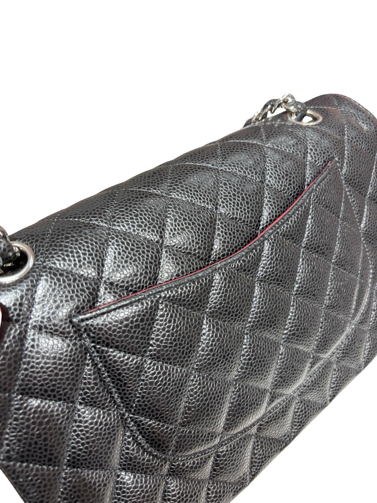 CHANEL CF25 BLACK CAVIAR PHW [3000608]