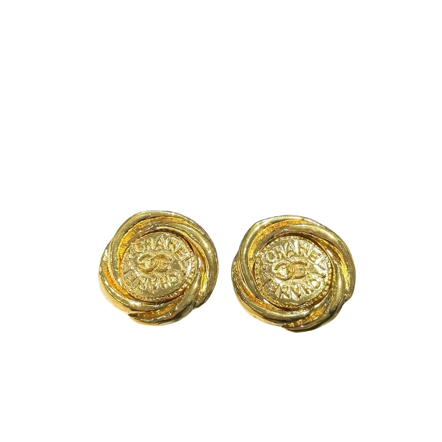 CHANEL VINTAGE CC ROUND EARRINGS [3000560]