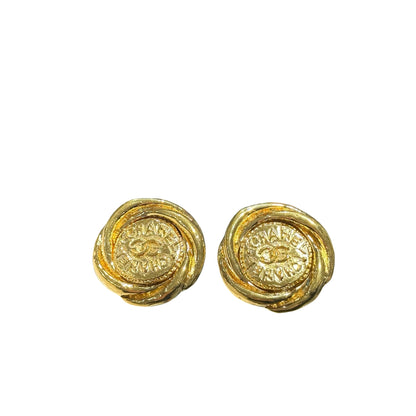 CHANEL VINTAGE CC ROUND EARRINGS [3000560]