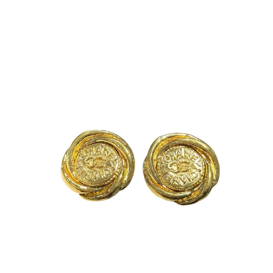 CHANEL VINTAGE CC ROUND EARRINGS [3000560]