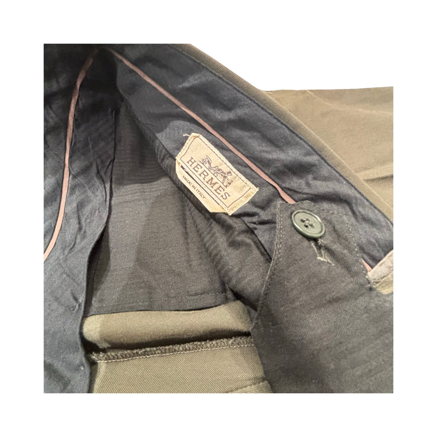 HERMES DARK GREEN PANTS [20000290]