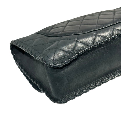 CHANEL DARK GREEN GHW HAPPY STITCH FLAP BAG [3000274]