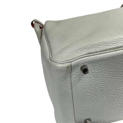 HERMES LIGHT GREY & ORANGE PHW LINDY 30 [3000277]