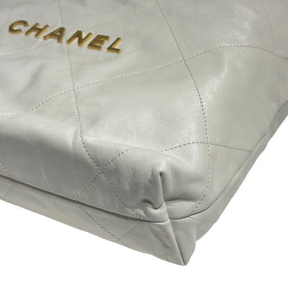 CHANEL 22 SMALL WHITE GHW [3001041]