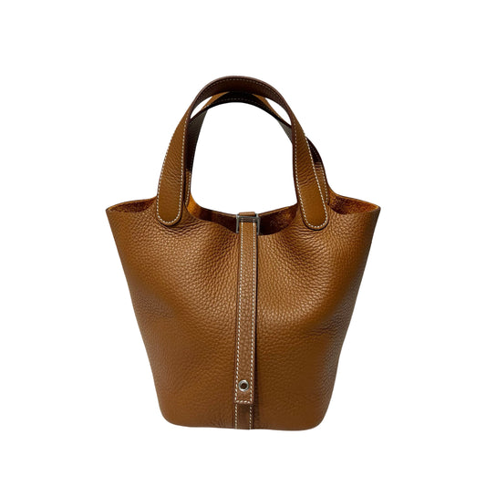 TC leather Picotin 18 Hand bag [101214]