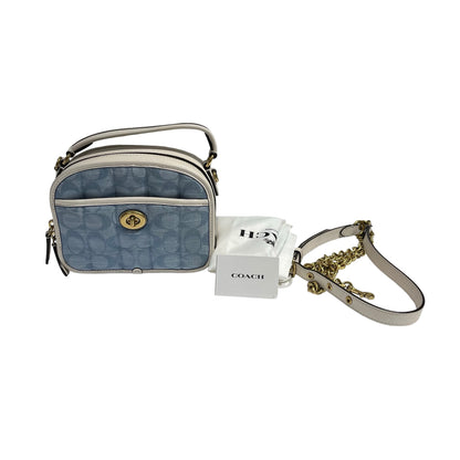 COACH BLUE CANVAS SHOULDER BAG [3000666]