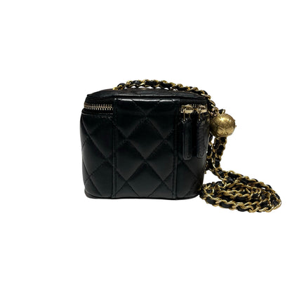 CHANEL VANITY WITH GOLD BALL BAG [3000530]