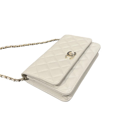 Matelasse Quilted Caviar skin  Wallet on chain [101404]