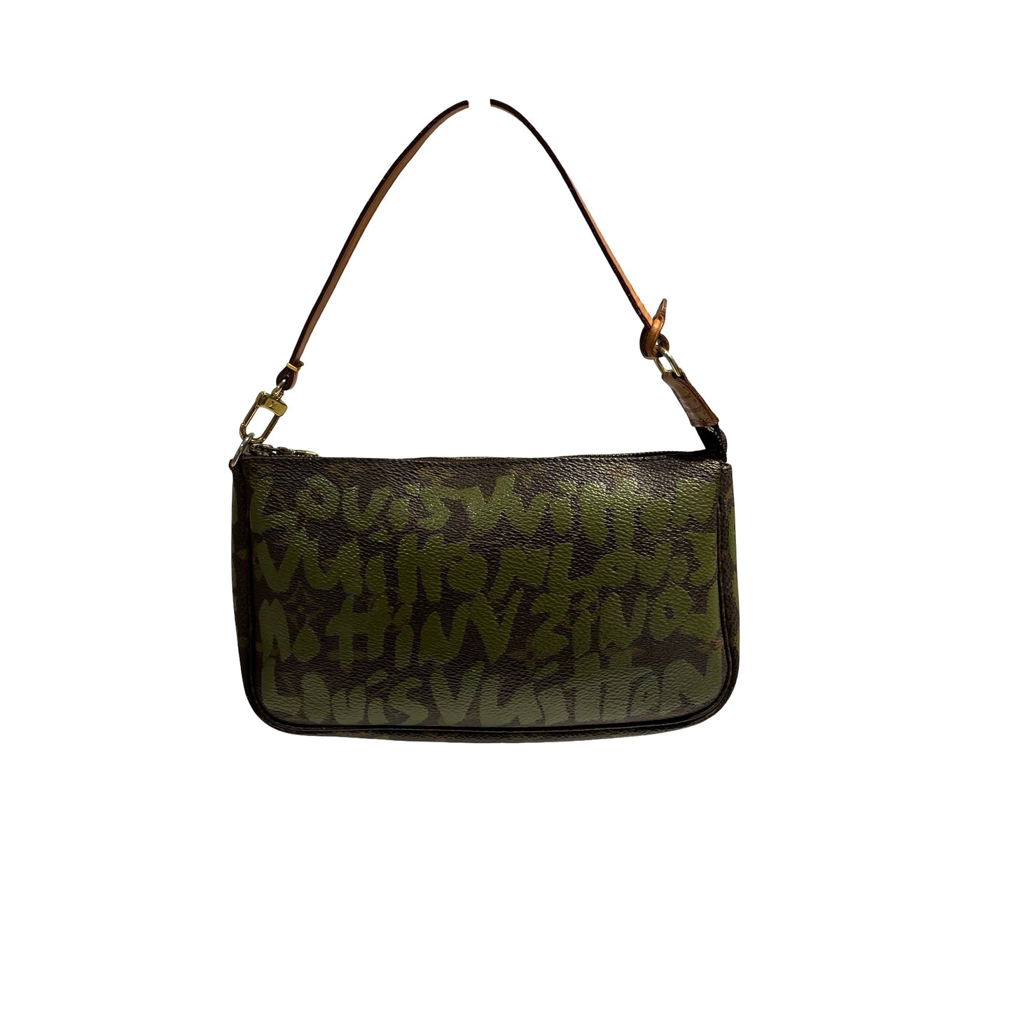 LV GRAFFITI POCHETTE BROWN GREEN [3000793]