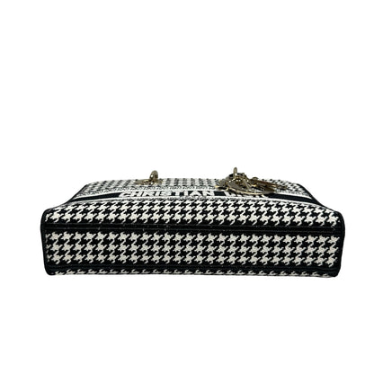 DIOR D-JOY MEDIUM CANVAS HOUNDSTOOTH GHW [3000160]