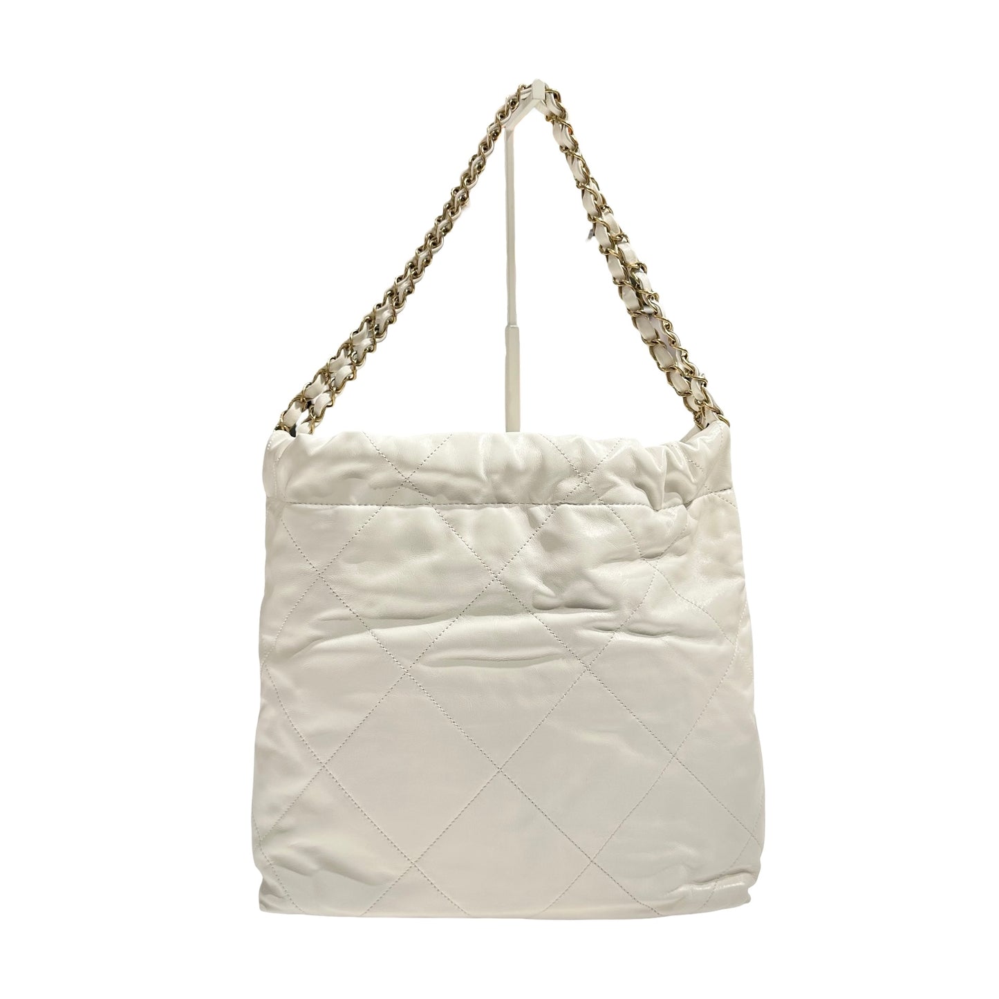 CHANEL 22 SMALL WHITE GHW [3001041]