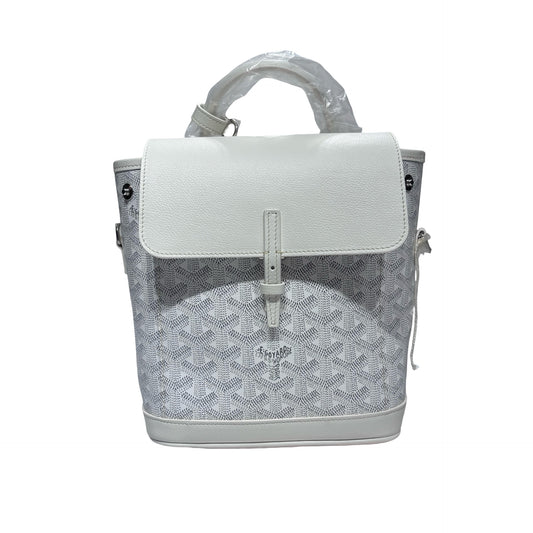 GOYARD LE SAC ALPIN MINI WHITE CANVAS PHW [3001373]