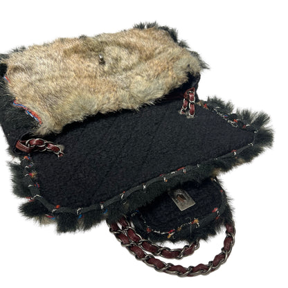 Tweed,Matelasse Quilted Faux fur,Tweed Chanel Faux Fur Flap Bag Two Way Shoulder Bag [101226]