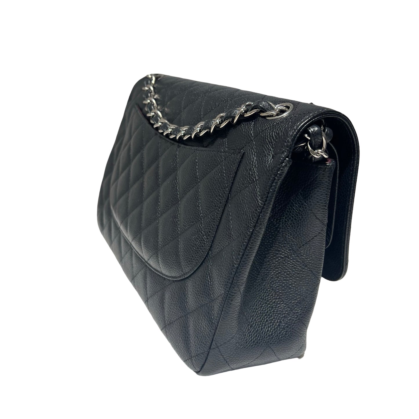 Caviar skin Jumbo  Classic Double Flap Chain Shoulder Bag [101566]