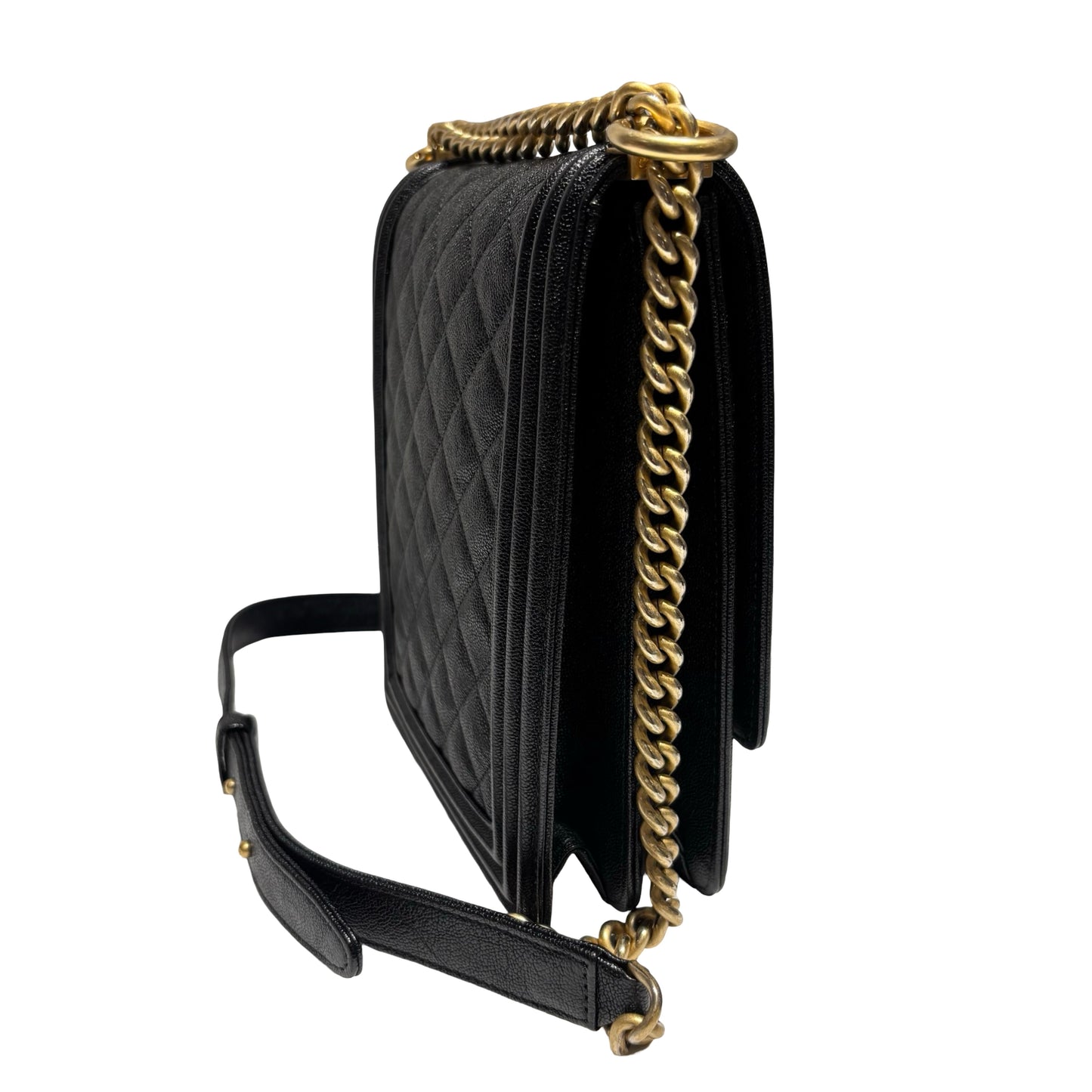 CHANEL LEBOY VERTICAL CAVIAR CHAIN SHOULDER BAG [3000358]