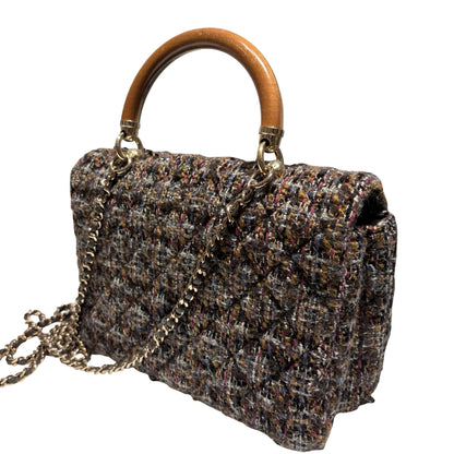 CHANEL KNOCK ON WOOD TOP HANDLE FLAP BAG [3000366]