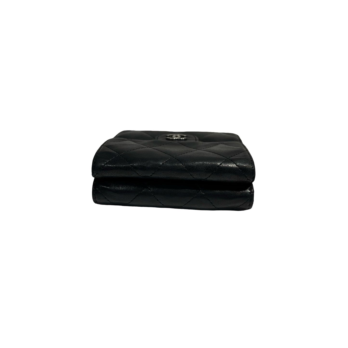 CHANEL WALLET BLACK LAMBSKIN PHW [3000631]