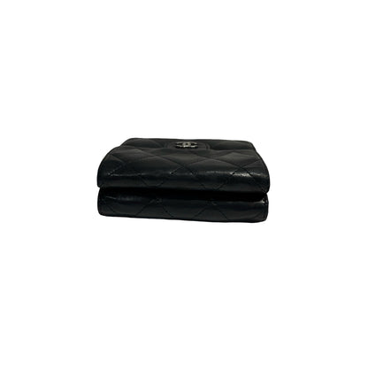 CHANEL WALLET BLACK LAMBSKIN PHW [3000631]