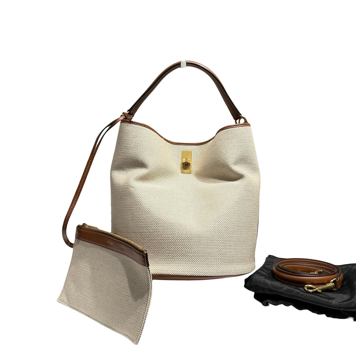 CELINE CANVAS SHOULDER BAG [A04189]