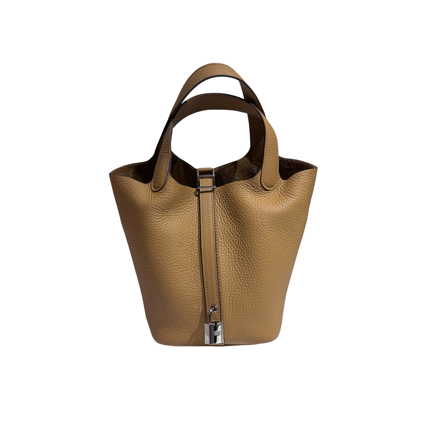 HERMES PICOTIN 18 BISCUIT BROWN PHW [3000222]