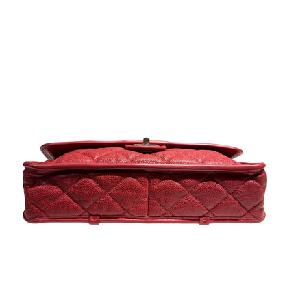 CHANEL CHAIN SHOULDER BAG RED CAVIAR SKIN PHW [3001111]