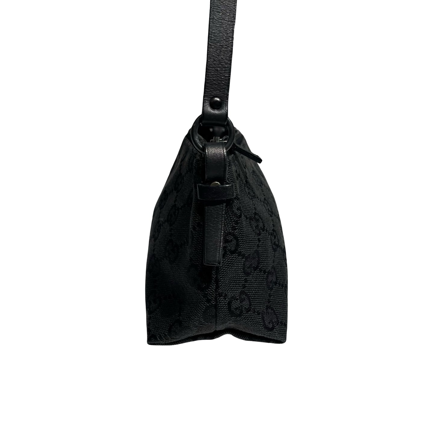GUCCI BLACK CANVAS SHOULDER POUCH [3000653]