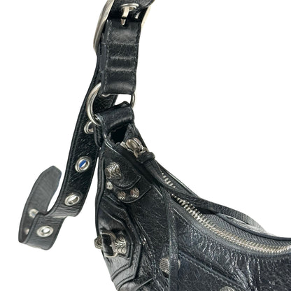 BALENCIAGA LE CAGOLE XS BLACK CALFSKIN PHW SHOULDER BAG [3000642]