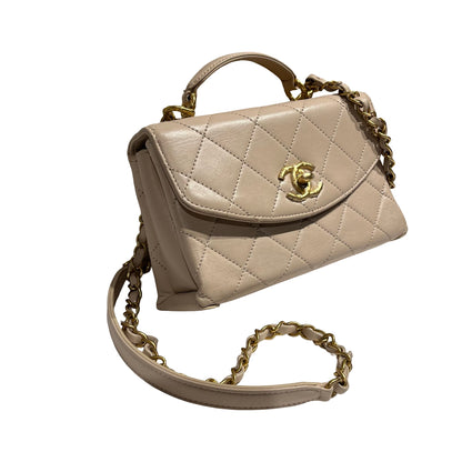 CHANEL LAMBSKIN TRENDY SPIRIT TOP HANDLE CHAIN SHOULDER BAG[3001187]