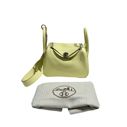 HERMES MINI LINDY I8 YELLOW PHW [3001150]