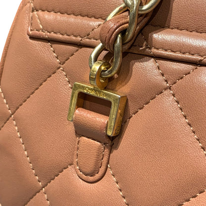 CHANEL MISIA CAMERA FLAP BROWN LAMBSKIN GHW CHAIN SHOULDER BAG [A04211]
