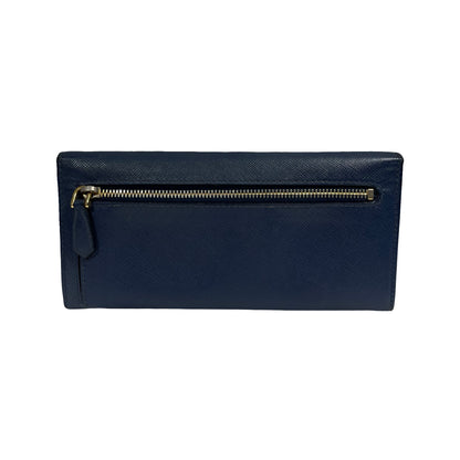PRADA LONG WALLET BLUE GHW [3001093]