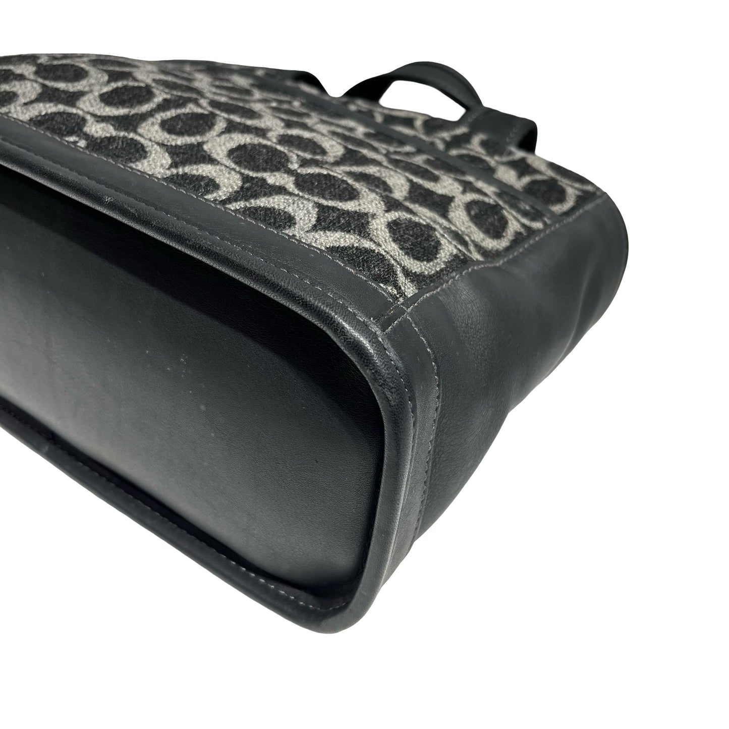 COACH BLACK CANVAS HAND BAG [3000664]