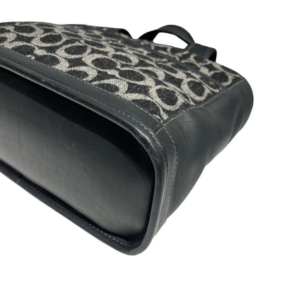 COACH BLACK CANVAS HAND BAG [3000664]