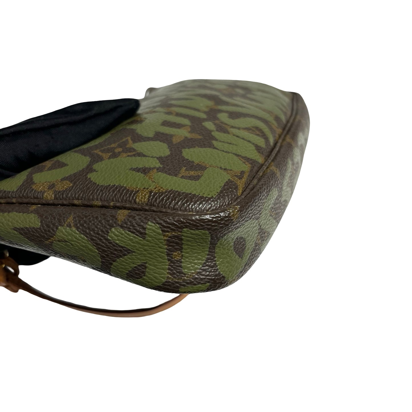 LV GRAFFITI POCHETTE BROWN GREEN [3000793]