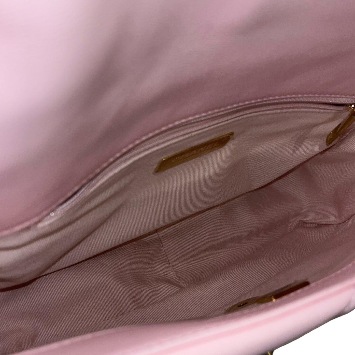 CHANEL 19 SMALL SIZE BABY PINK GHW CHAIN SHOULDER BAG[3001185]