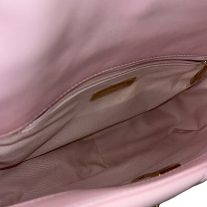 CHANEL 19 SMALL SIZE BABY PINK GHW CHAIN SHOULDER BAG[3001185]