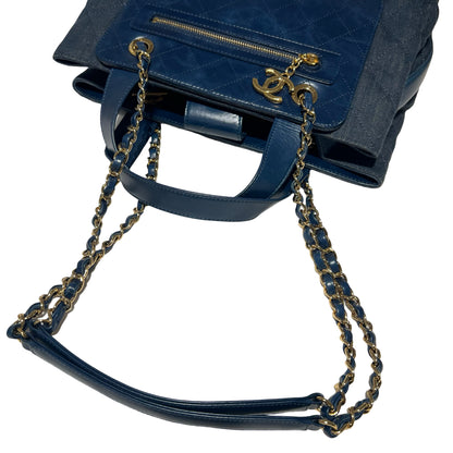 Calf Skin,Denim  Two Way Shoulder Bag [101562]