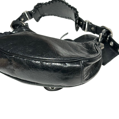 BALENCIAGA LE CAGOLE XS BLACK CALFSKIN PHW SHOULDER BAG [3000642]