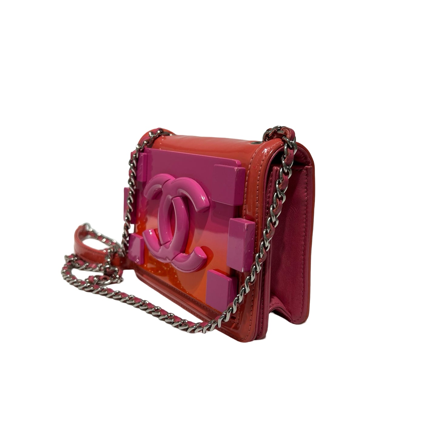 Patent leather BOY BRICK LEGO Chain Shoulder Bag [101265]