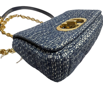 DIOR CARO SMAILL TWEED DARK BLUE [3000613]
