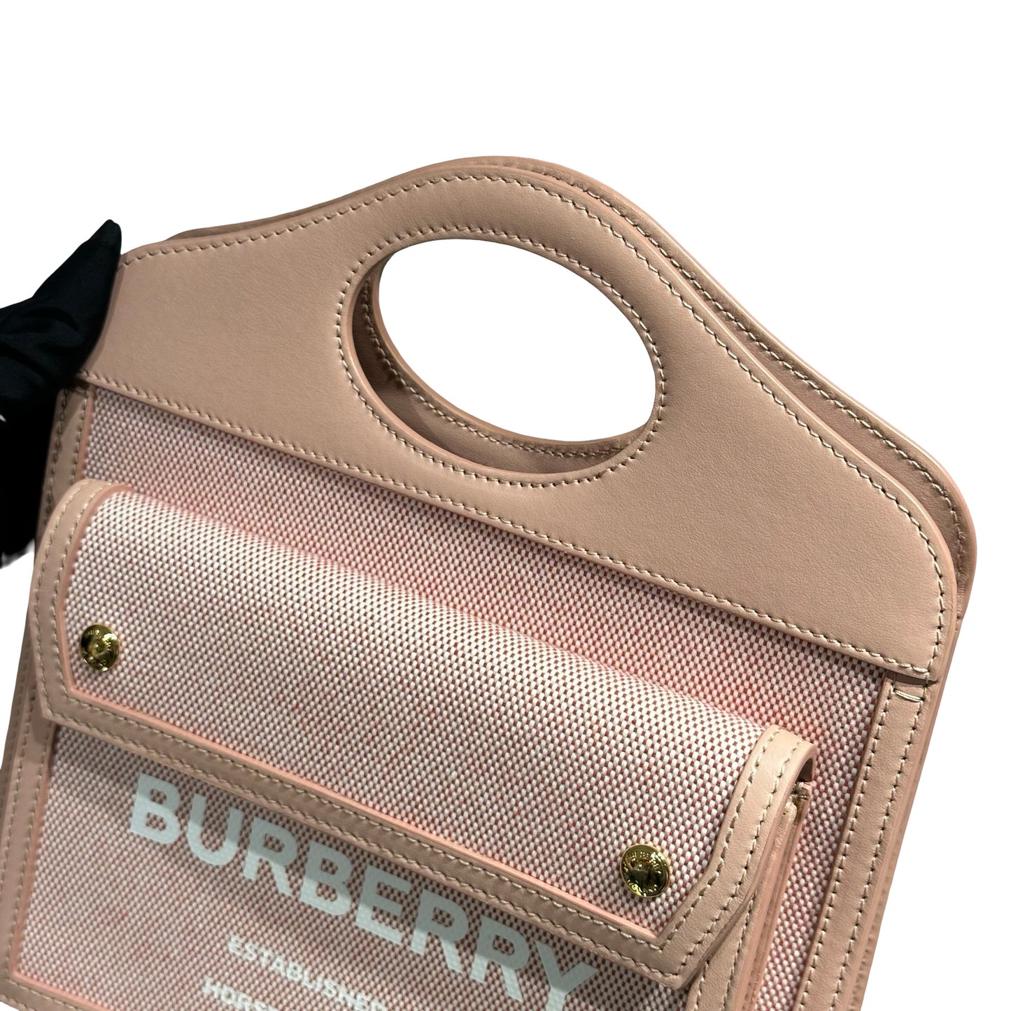 BURBERRY MINI POCKET PINK CANVAS GHW [30001117]