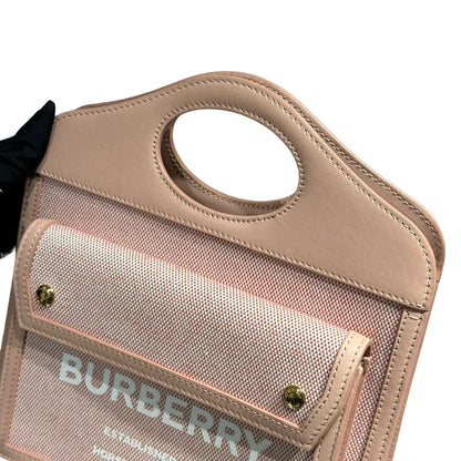 BURBERRY MINI POCKET PINK CANVAS GHW [30001117]