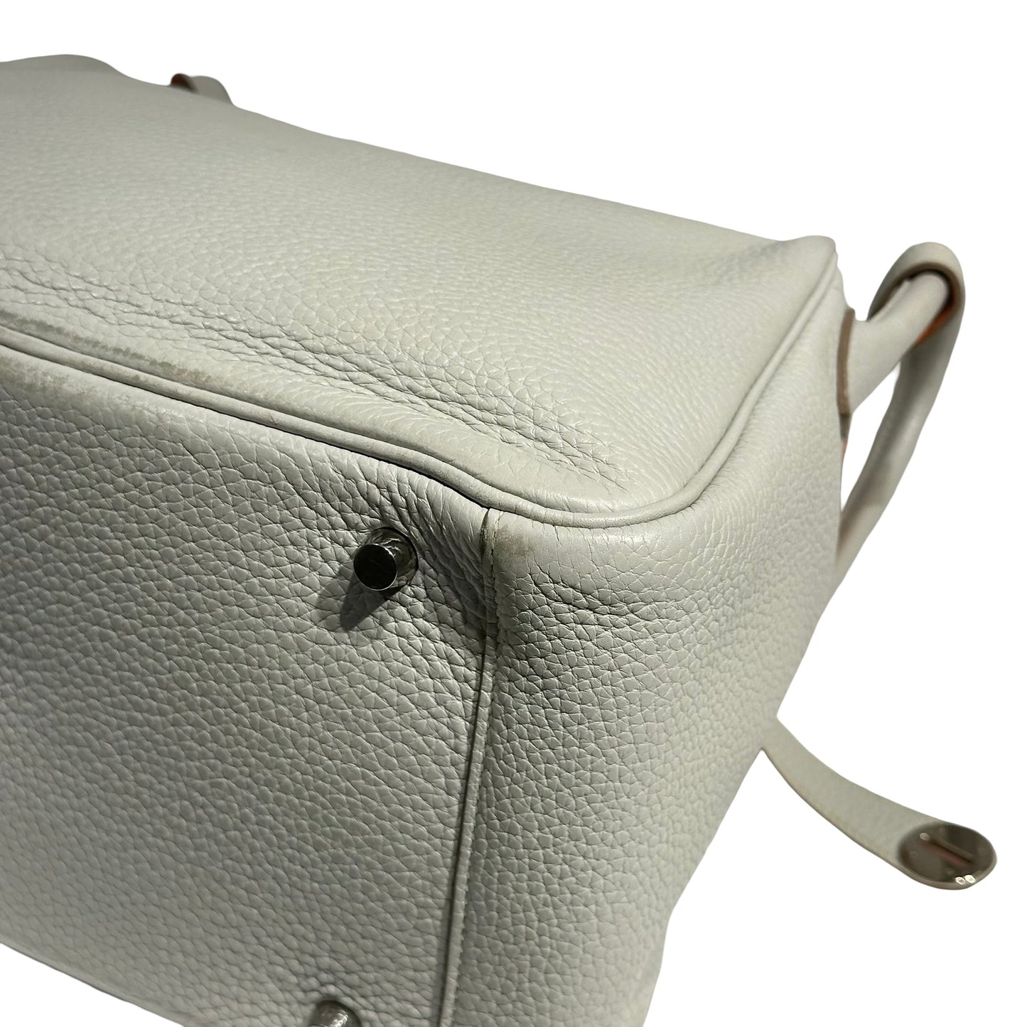 HERMES LIGHT GREY & ORANGE PHW LINDY 30 [3000277]