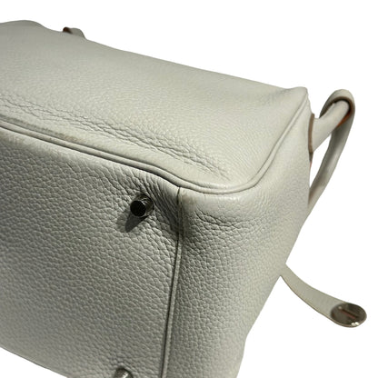 HERMES LIGHT GREY & ORANGE PHW LINDY 30 [3000277]