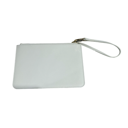AGNES B. WHITE LEATHER POUCH [3000662]