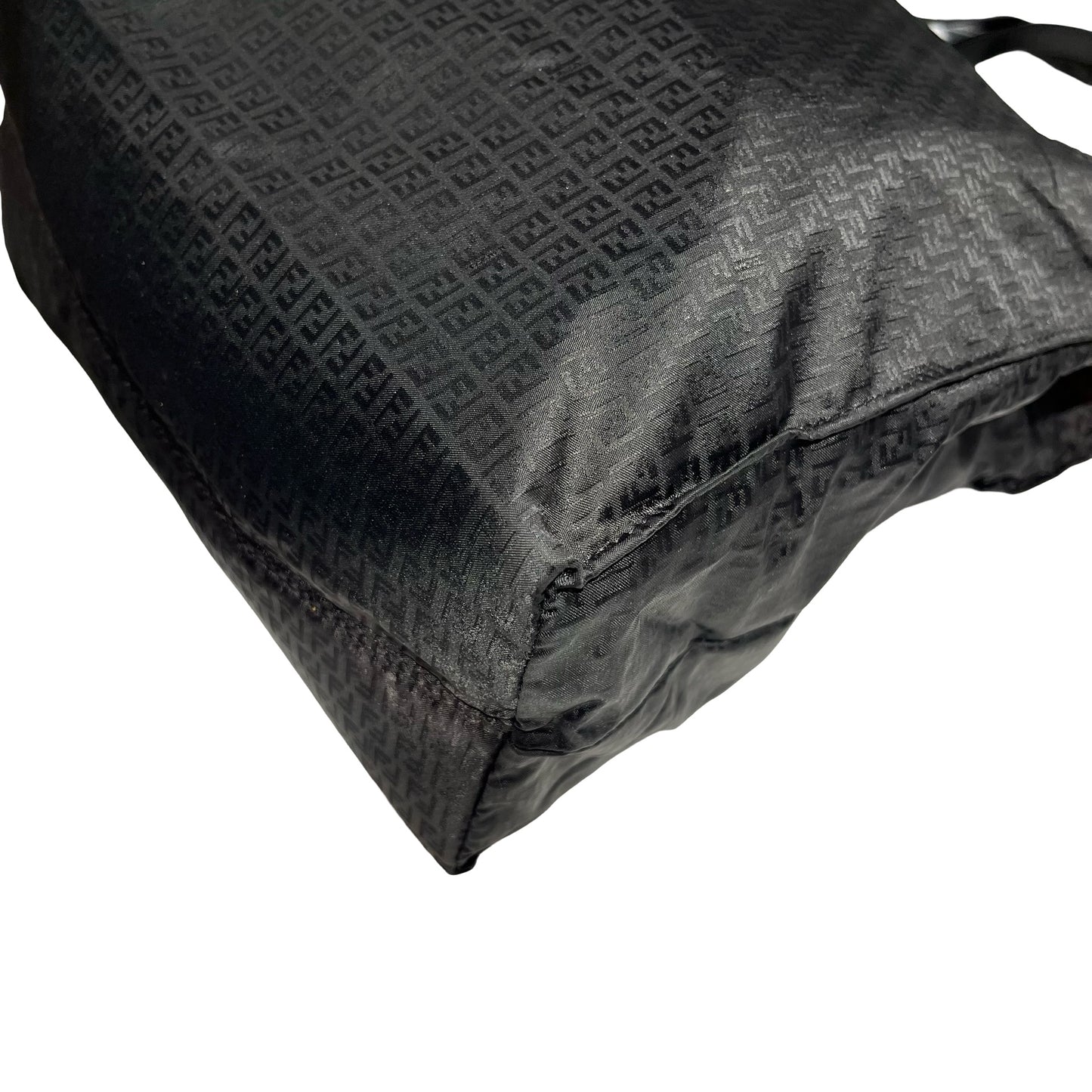 FENDI BLACK CANVAS HAND BAG [3000654]