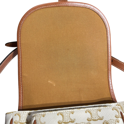 CELINE FOLCO WHITE CANVAS GHW [3000612]