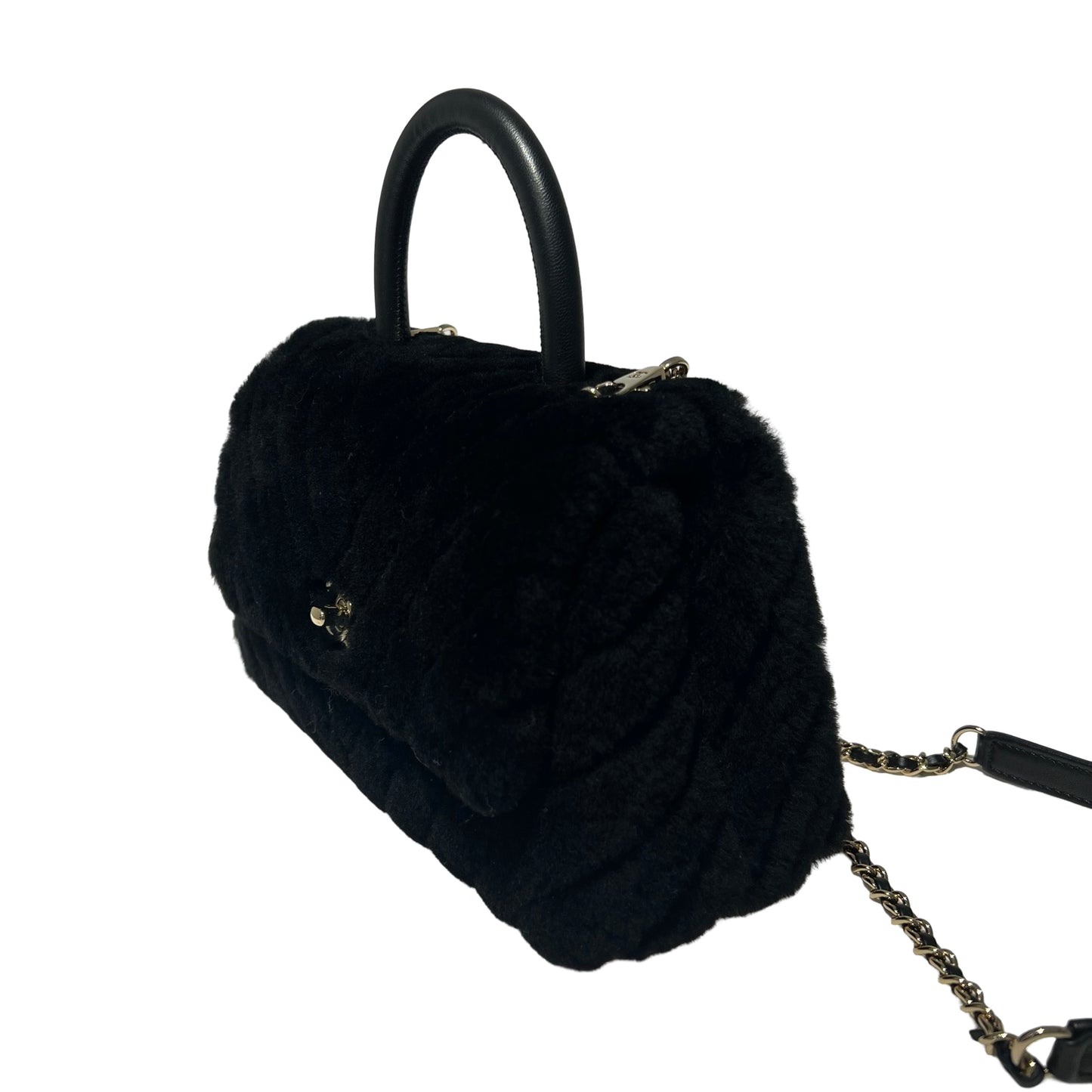 Faux fur Coco handle Two Way Shoulder Bag [101205]