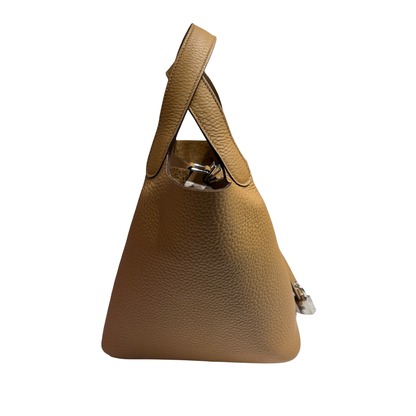 HERMES PICOTIN 18 BISCUIT BROWN PHW [3000222]