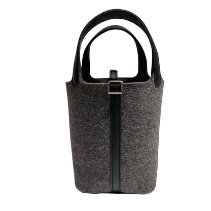 HERMES PICOTIN 18 WOOL GRIS MOYEN PHW [3000162]